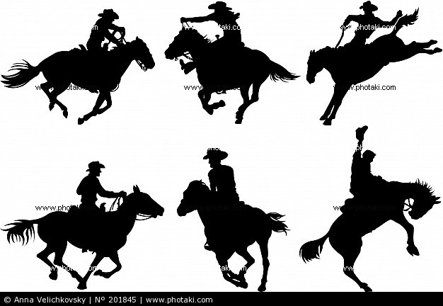 Cowboy Silhouette Clip Art - ClipArt Best