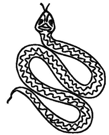 Reptiles :: 1457 Snake Outline Large - Letzrock Machine Embroidery ...