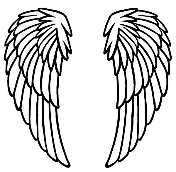 Angel Wings Template Printable Free - Printable Templates