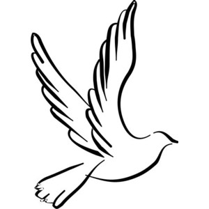 White Dove Outline - ClipArt Best