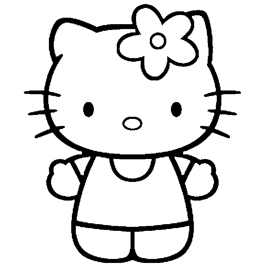 Line Art Hello Kitty - ClipArt Best