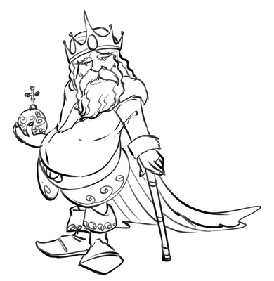 Cartoon King Outline Drawing Medieval Emperor | Just Free Image ...