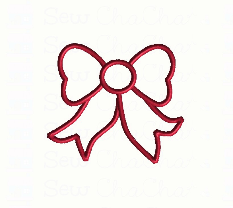 Bow Applique Design - ClipArt Best