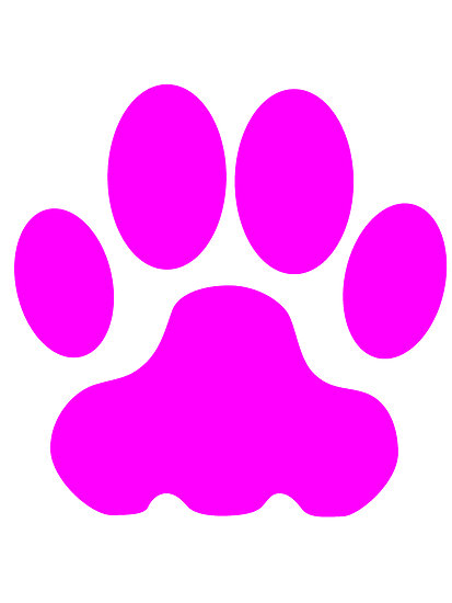 Pink Big Cat Paw Print" by kwg2200 | Redbubble