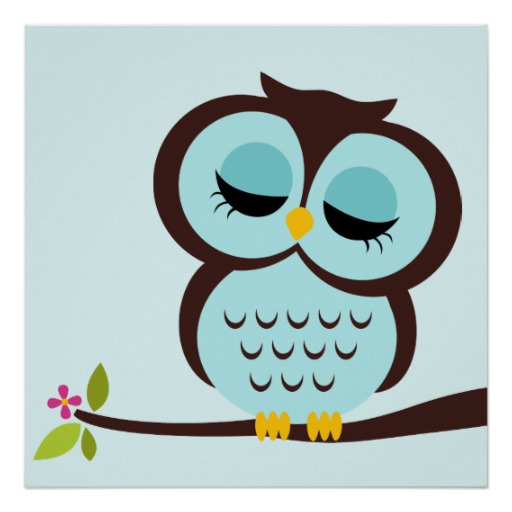 Cartoon Owl Children's Wall Art Print on Zazzle. - ClipArt Best ...