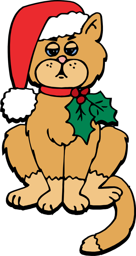Clipart christmas cats