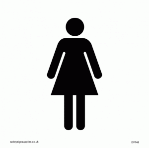 female toilet symbol only - toilet door sign from Safety Sign Supplies ...