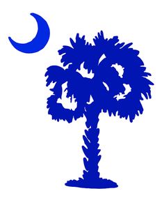 South Carolina Palmetto Tree And Moon - ClipArt Best