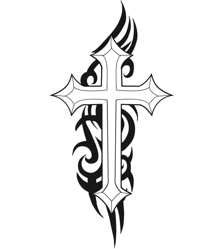 Simple Christian Cross Tattoo Designs - ClipArt Best