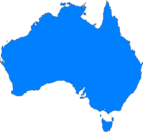 Blue Map Australia clip art - vector clip art online, royalty free ...