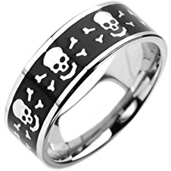 SPIKES 316L Stainless Steel Skull and Bones Ring. $35.53 - ClipArt Best ...