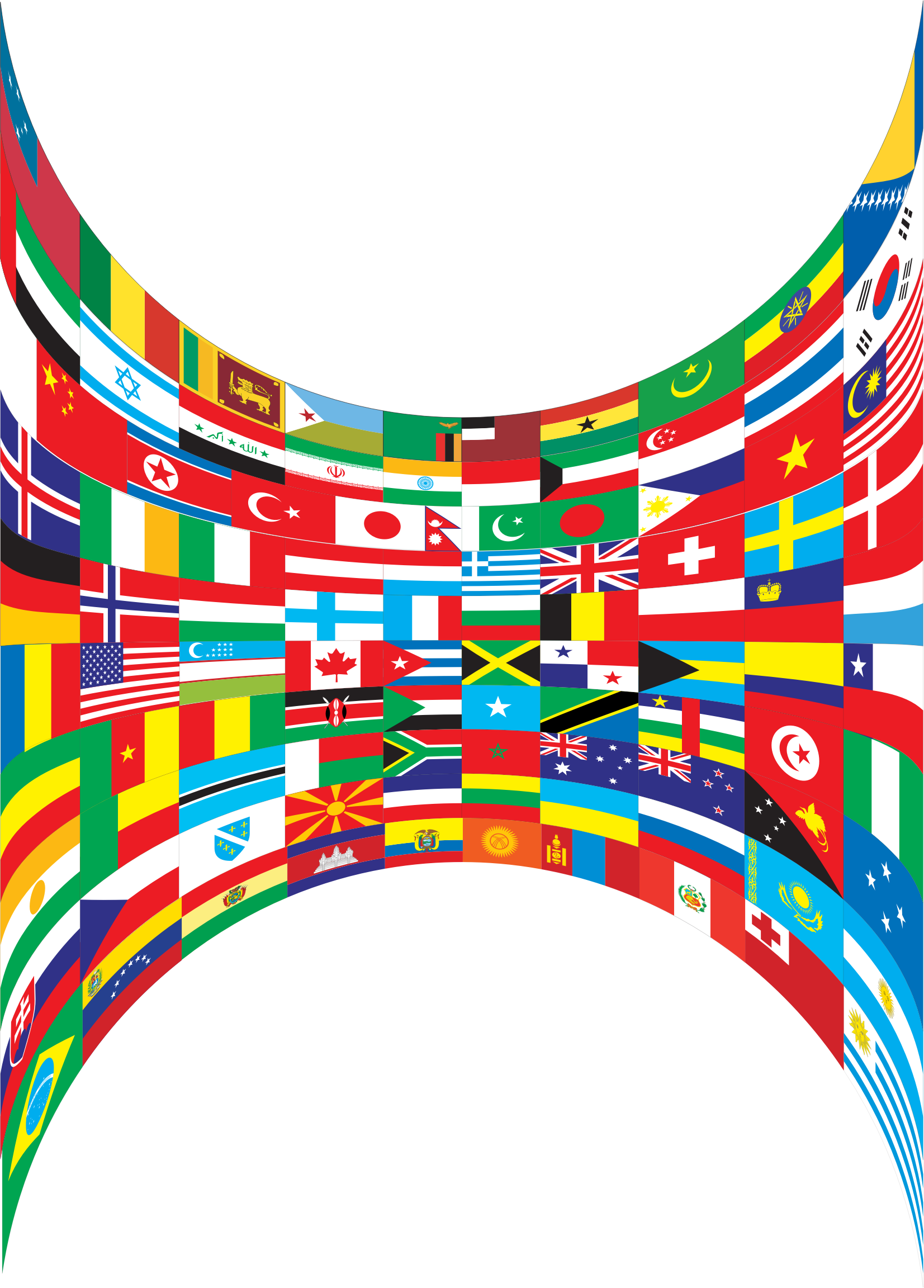 Clipart - World Flags Perspective