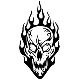 Skull on Fire Decal - ClipArt Best - ClipArt Best