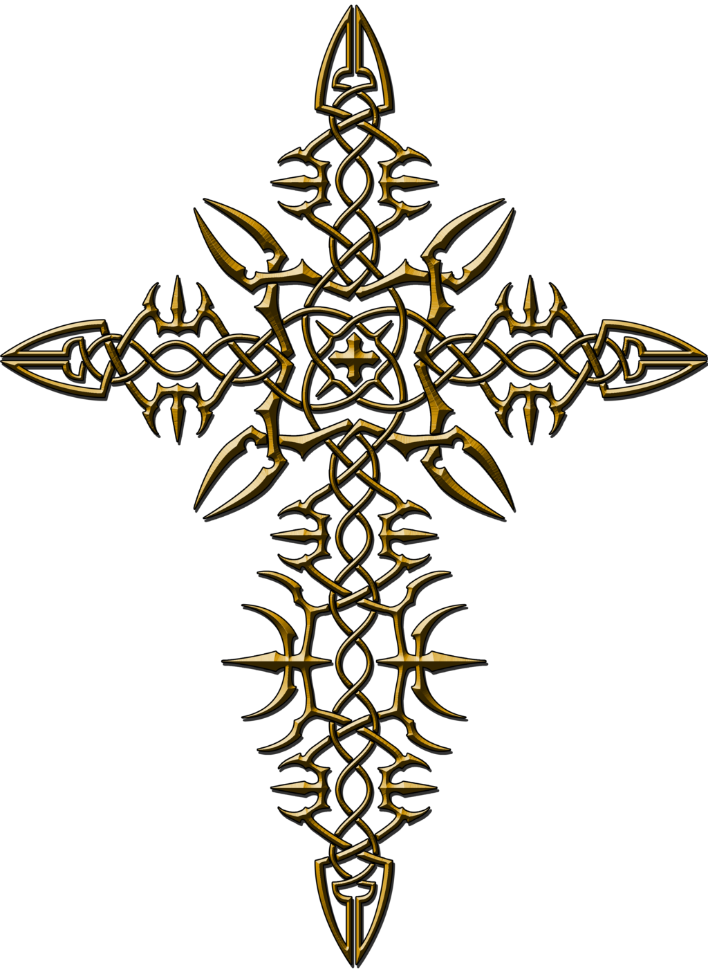 Tribal Cross 2 Gold Edition By Lunar Alienism On DeviantArt ClipArt   RcdLy9qai 