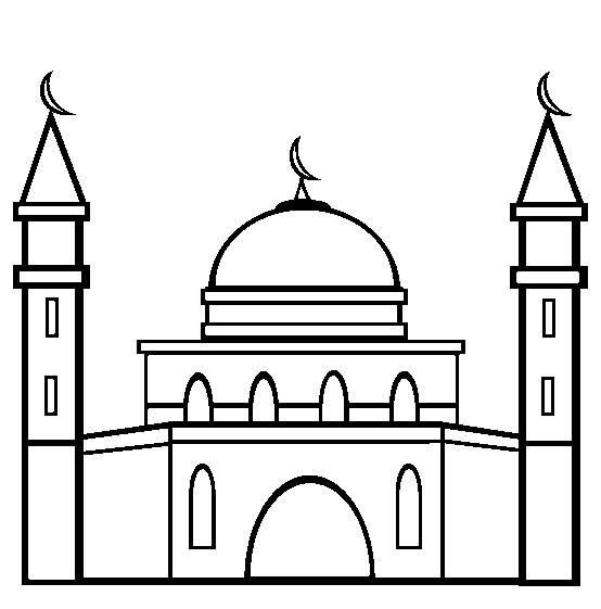 Masjid Black And White - ClipArt Best