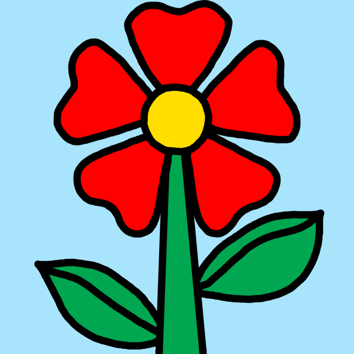 Single Flower Cartoon - ClipArt Best