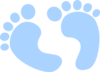 Blue Baby Footprints clip art - vector clip art online, royalty ...