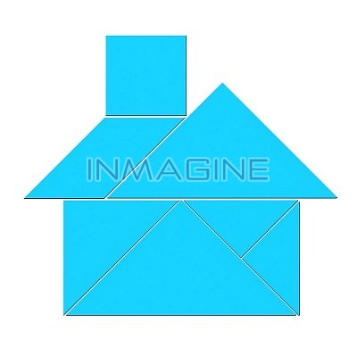 A House Made Of Tangram Pieces Stock Photos / Pictures ... - ClipArt ...