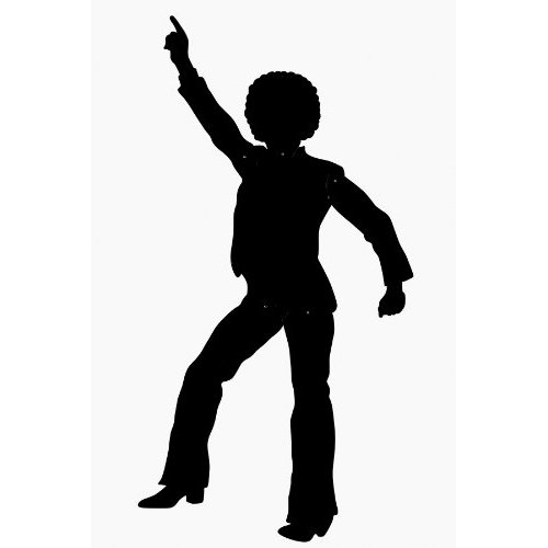 Disco Dancing Silhouette Jointed Cutout