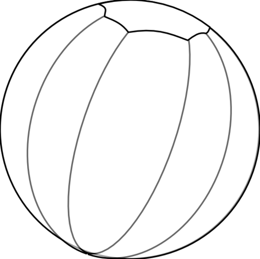 Beach Ball Black And White Clipart - Free to use Clip Art Resource