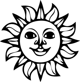 Sun Black And White - ClipArt Best