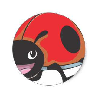 Ladybug Cartoon Stickers | Zazzle - ClipArt Best - ClipArt Best