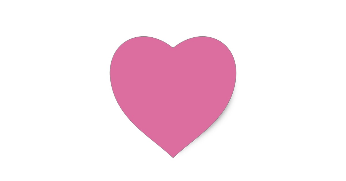 Rose Solid Color Heart Sticker | Zazzle - ClipArt Best - ClipArt Best