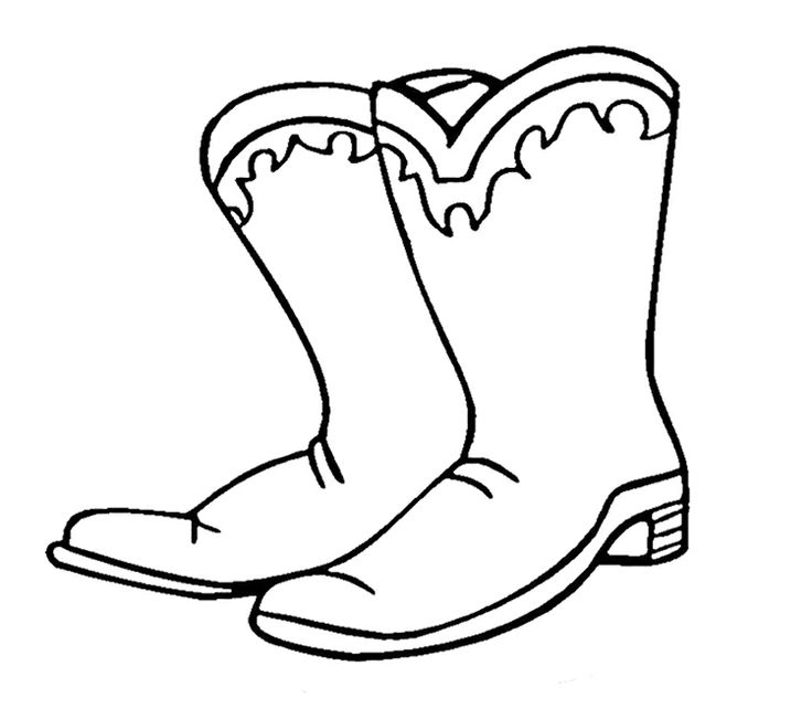 Cowboy boots coloring page Coloring Pages Pictures IMAGIXS ...