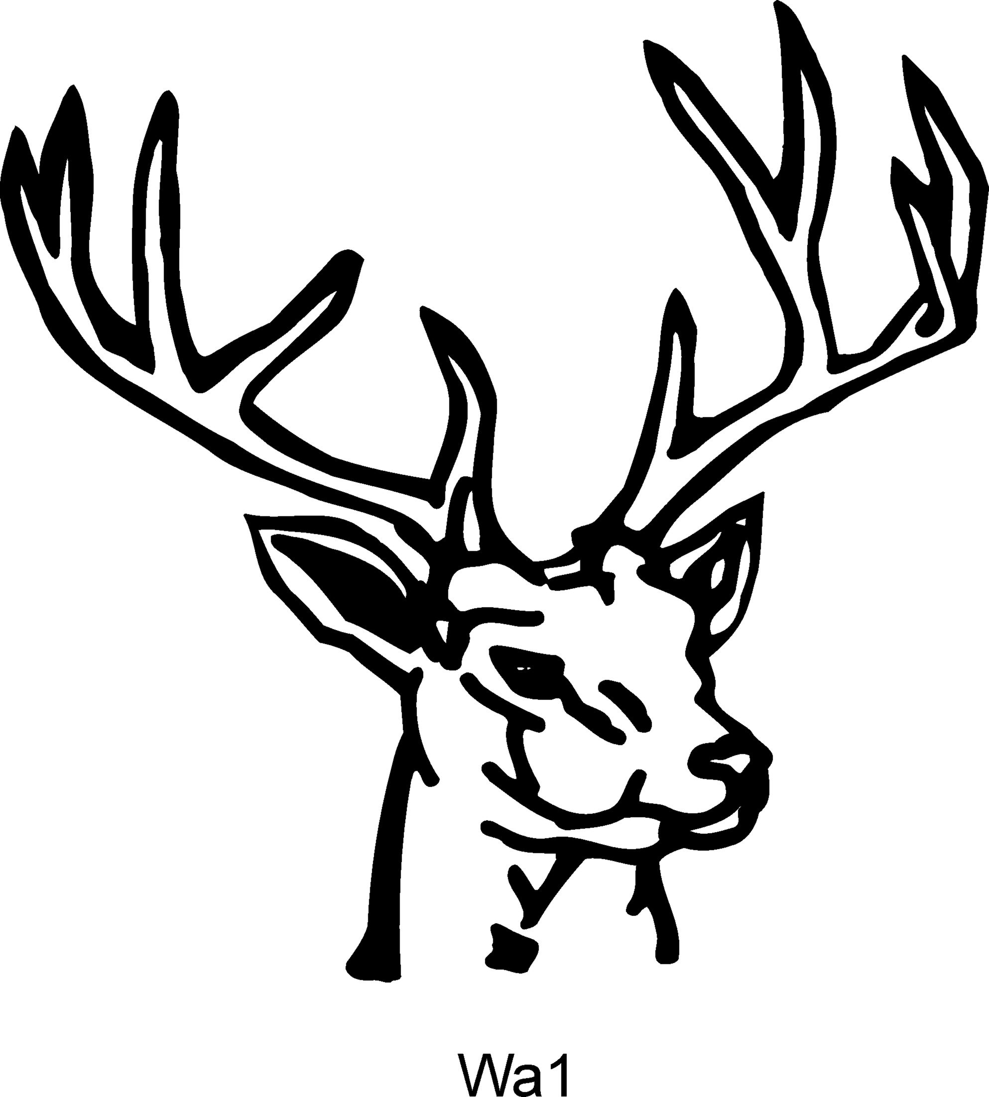 Deer Head Outline Printable - Printable World Holiday