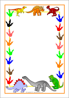 Dinosaur-themed A4 page borders (SB3978) - SparkleBox - ClipArt Best ...