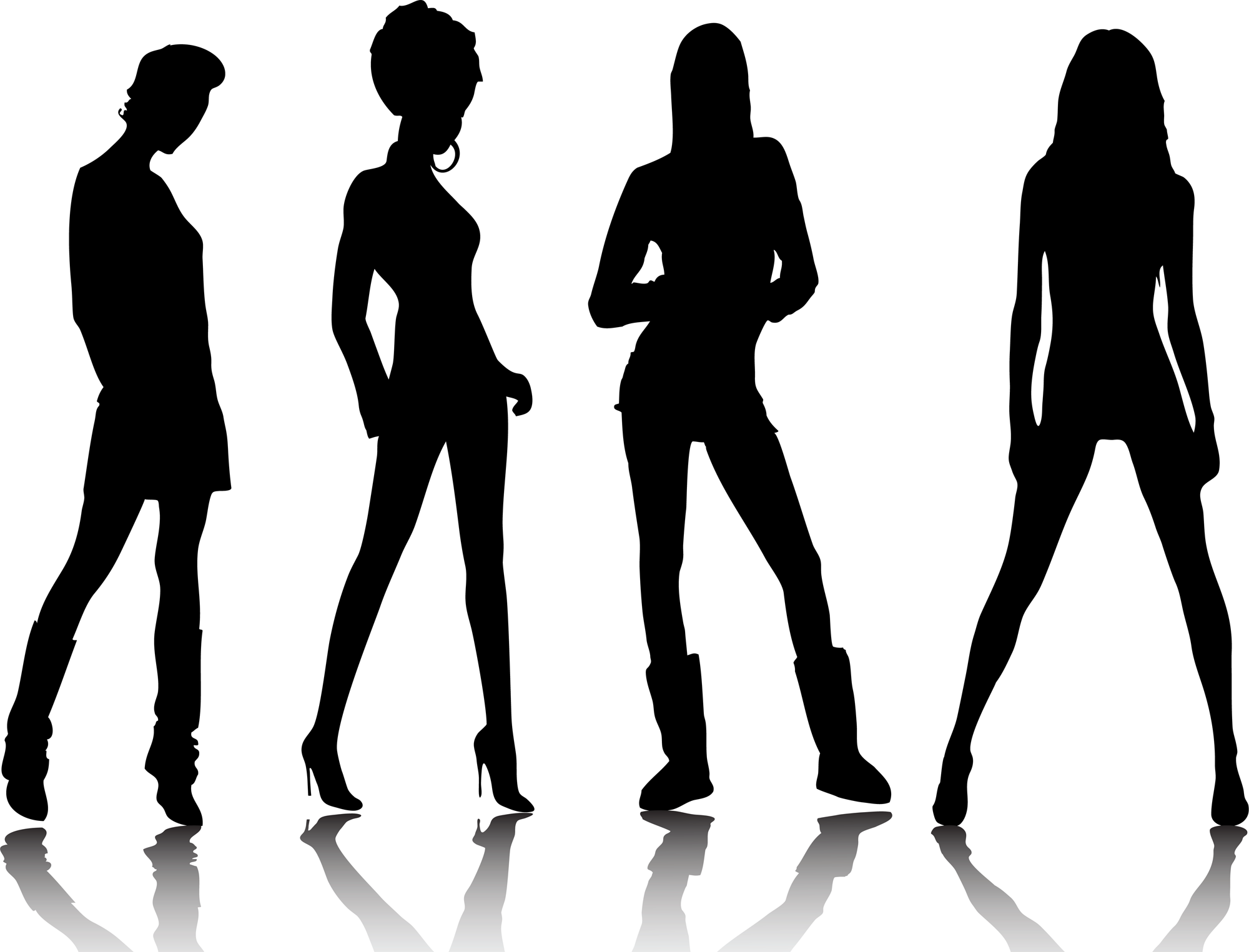 5 Women Silhouette Svg 5 Models Svg Cutting File Cric - vrogue.co