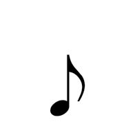 U+1D160 Musical Symbol Eighth Note - The Unicode Character Reference ...