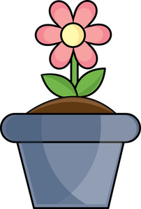 Flower Pot Clipart Image - Clip Art Image of a Spring Flower ...
