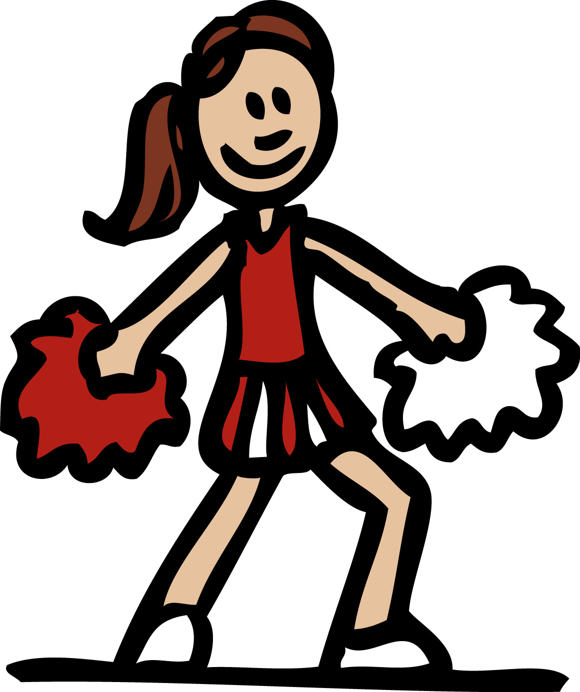 Cheerleading Cartoon Pom Pom Clip Art Cartoon Silhoue - vrogue.co