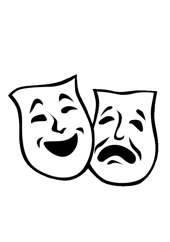 Theatre Masks Tattoo Coloring Pages