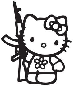Hello kitty gun, Lady and Decals