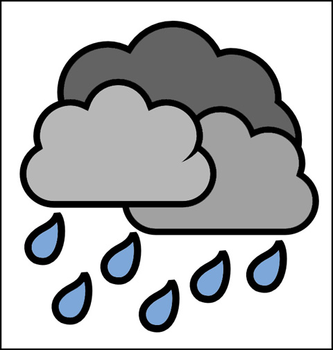 Weather Symbol Rain - ClipArt Best