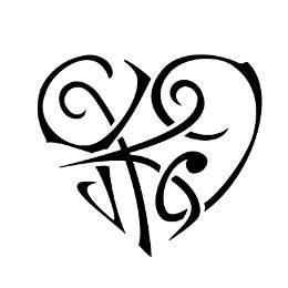 K In A Heart Tattoo - ClipArt Best