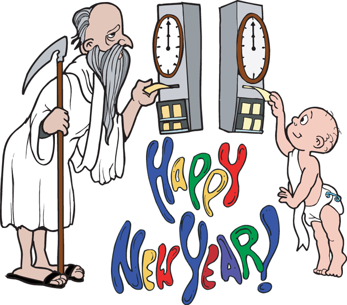 Father Time and Baby New Year