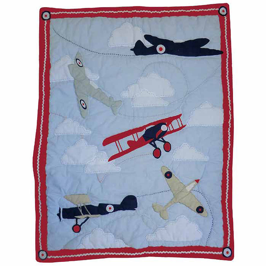 vintage aeroplane nursery cot quilt by marquis & dawe ... - ClipArt ...