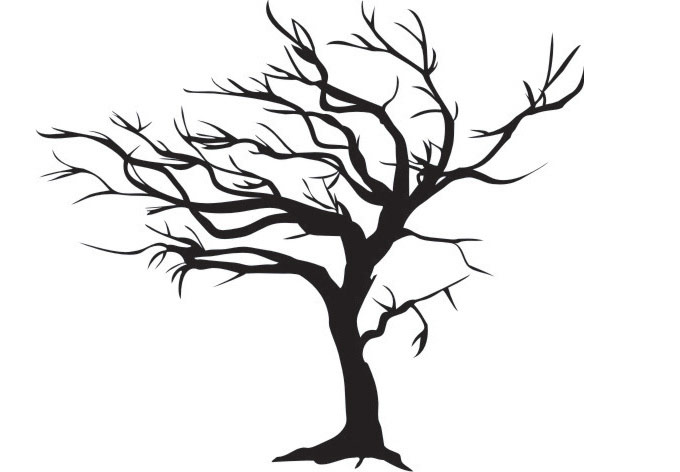 Drawing Of Tree On Wall - ClipArt Best