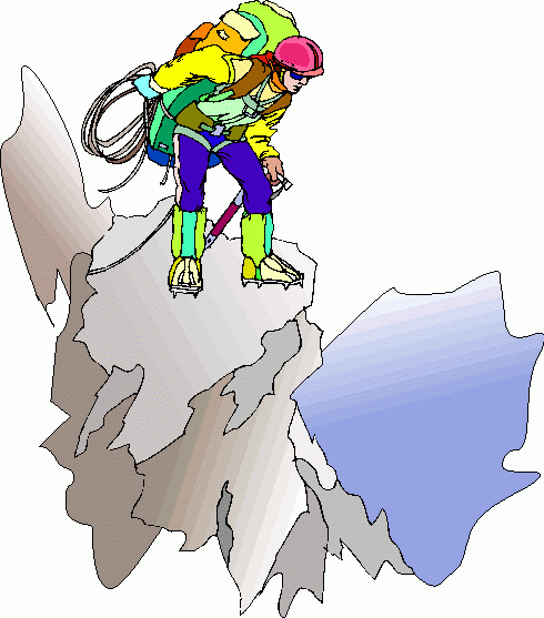 Cartoon Mountain Climber Clipart