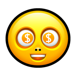 Smiley Dollar Sticker for Facebook | ID#: 243 | Stickees.com - ClipArt ...