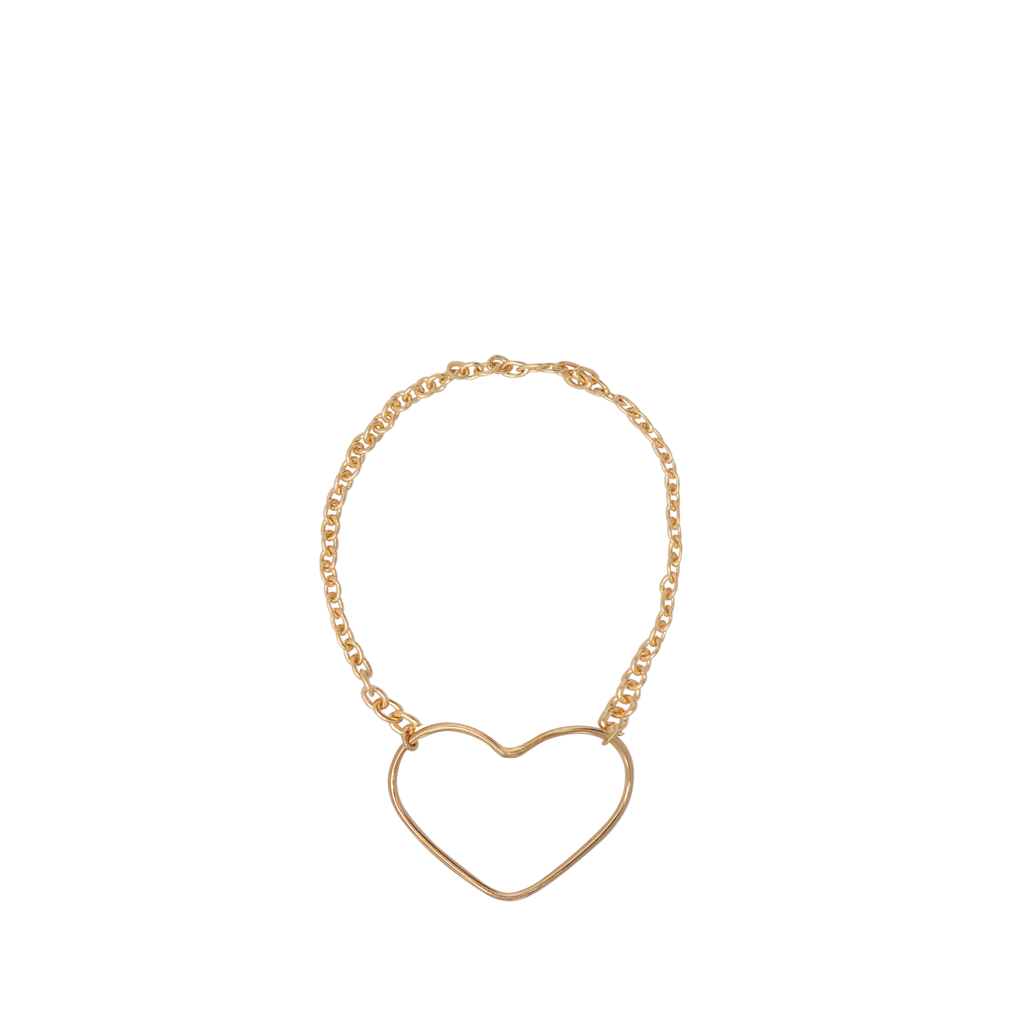 Heart outline chain bracelet in pink gold from VAN RYCKE on @ - ClipArt ...