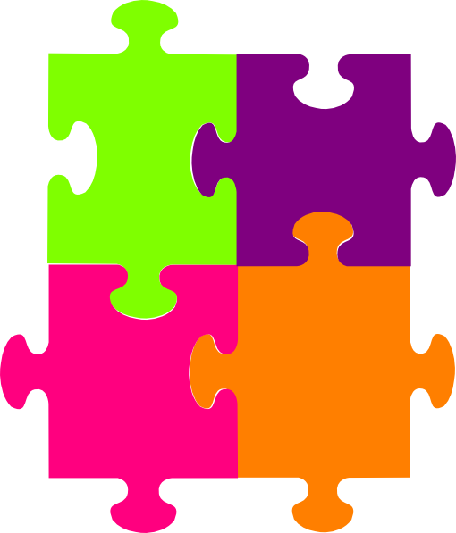 Jigsaw Puzzle 4 Pieces Clip Art - vector clip art ...