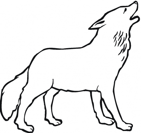 Howling Wolf Outline - ClipArt Best