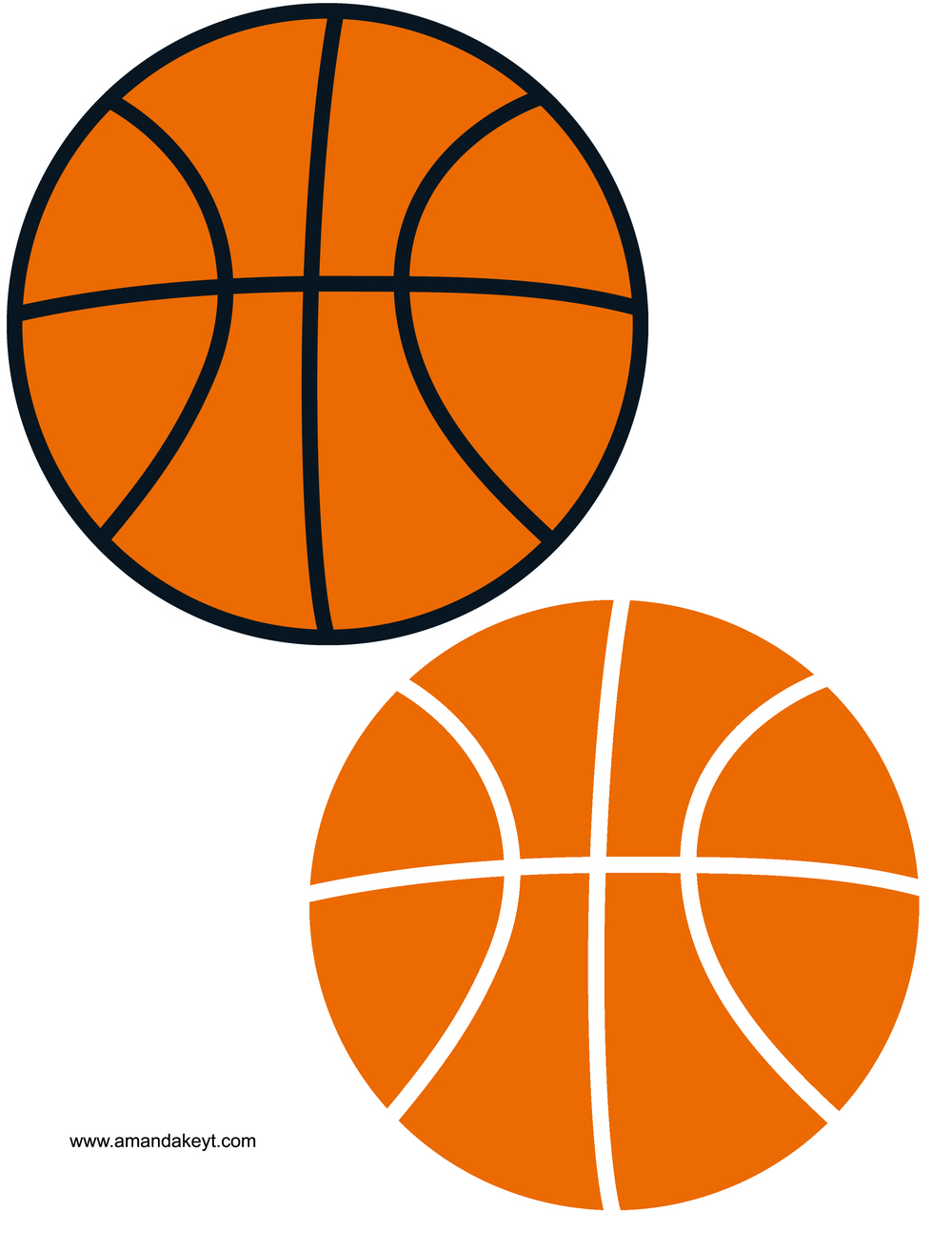 Basketball Cutouts Printable Free - Printable World Holiday