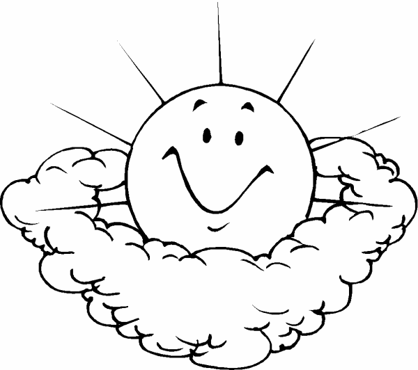 sun behind cloud Colouring Pages (page 2) - ClipArt Best - ClipArt Best
