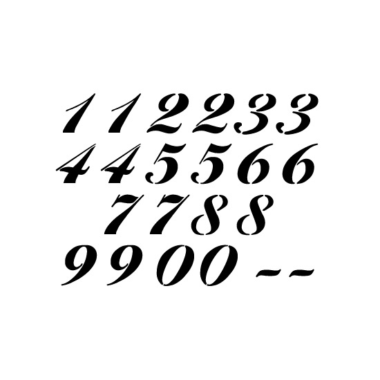 Numbers Stencils - ClipArt Best