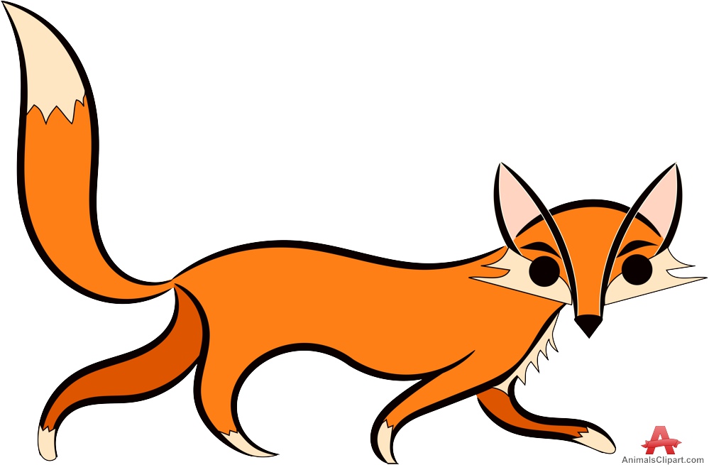 Walking Elegant Fox Clipart | Free Clipart Design Download - ClipArt ...